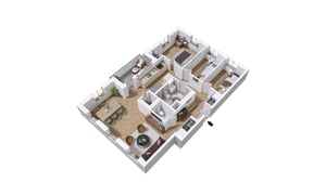 96 kvm med inglasad balkong