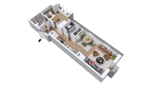 2 rok 52 kvm med spansk balkong