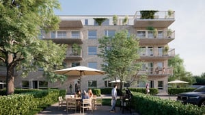 Innergård med uteplats