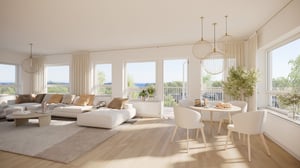 Fem rum och kök 119 kvm vardagsrum