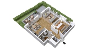 1004 – 2 rok 66 kvm med inglasad uteplats åt väster mot Frejas allé