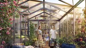 Växthus på innergården