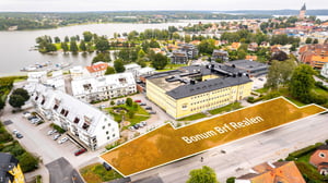 Flygvy över Bonum Brf Realens tomt