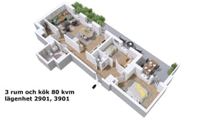 3 rok 80 kvm med uteplats