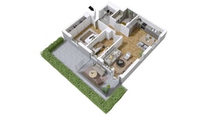 1002 – 3 rok 70 kvm med inglasad uteplats åt söder mot innergården