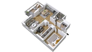 Optimal trerummare på 70 kvm  med en balkong i västerläge