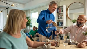 Boende umgås i gemensamhetslokal