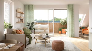 Vardagsrum med frånvalsvägg