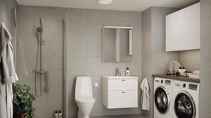 Riksbyggen Signatur vitt badrum