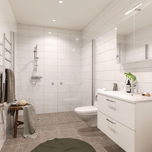 Badrum lägenhet 70 kvm och 104 kvm