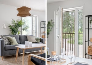 Kv. Kornknarren visningslägenhet 59 kvm, vardagsrum