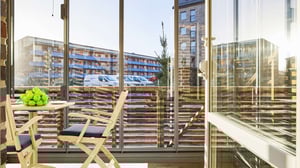 Inglasad balkong i Brf Mårbacka