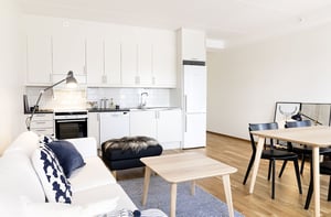 Frigg 1 kök och vardagsrum