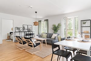 Kv. Kornknarren visningslägenhet 59 kvm, vardagsrum