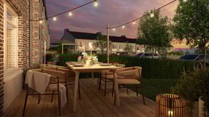 Äppellunden uteplats kväll