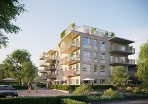 Brf Livsglädjen exteriör sydväs