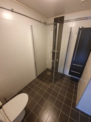 inflyttningsklart badrum med dusch och toalett