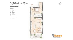 Bonum Brf Framtiden 3 rum och kök 83 kvm