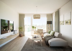 Fyra rum och kök 95 kvm vardagsrum