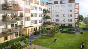 Bonum Brf Harmoni boulebana på innergården