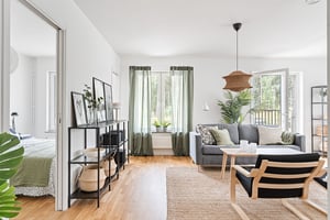 Kv. Kornknarren visningslägenhet 59 kvm, vardagsrum