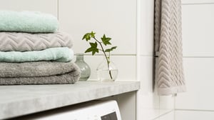 Tvättmaskin med handdukar