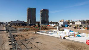 Spårvagnshallarna byggarbetsplats