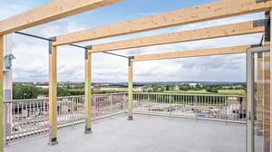 77 kvm terrass Brf Kronomagasinet 