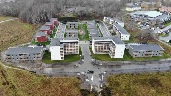 Flygvy över Ribby Ängar i Västerhaninge