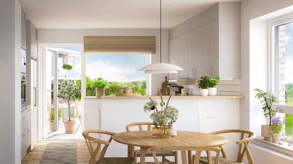 Rymlig 4:a med två uteplatser - seniorbostad