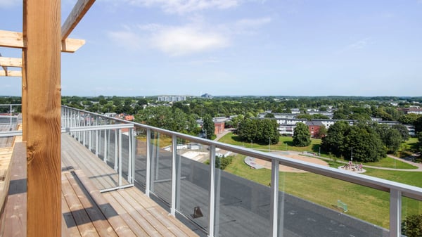 Brf Körsbärslunden Utsikt takterrass