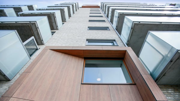 Brf Körsbärslunden närbild fasad