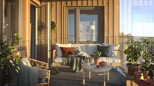 3:a med inglasad balkong - seniorbostad