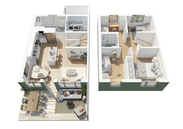 Genomtänkt planlösning med möjlighet att göra personliga ändringar som passar just er