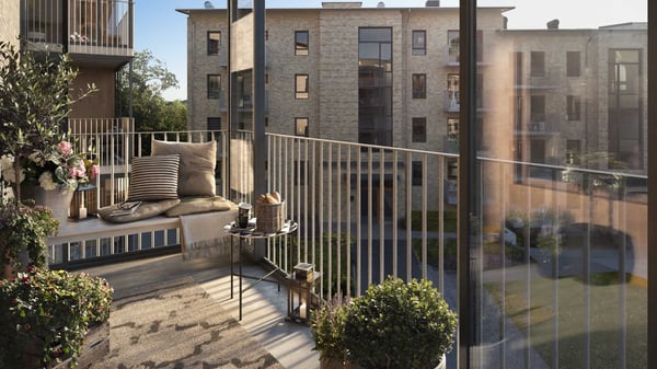 Balkong i Brf Guldpennan i Uddevalla