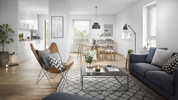 Vardagsrum i  Brf Guldpennan i Uddevalla