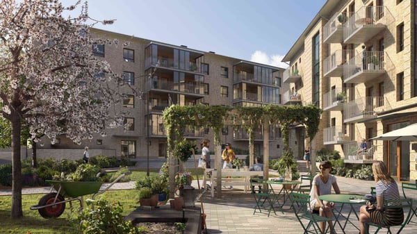 Gården i  Brf Guldpennan i Uddevalla