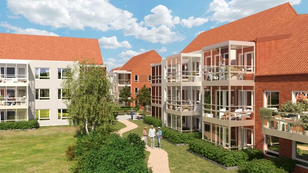 2:a med inglasad uteplats - seniorbostad