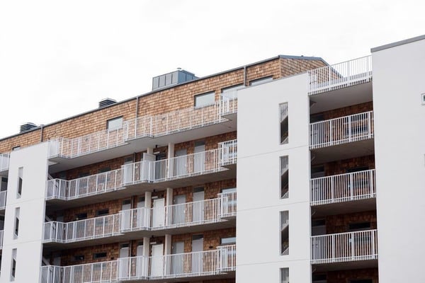 Högt hus med loftgångar