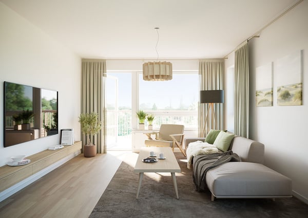 Stor 4:a med två balkonger