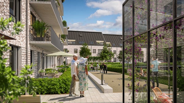 2:a med två uteplatser - seniorbostad