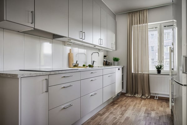 Gaveltvåa med inglasad uteplats