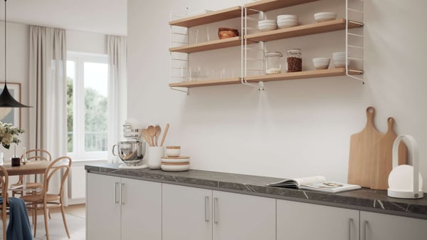 3:a med fin uteplats mot gården