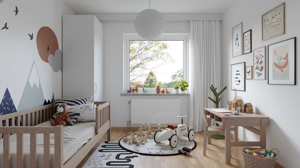 Gavelradhus med fyra sovrum