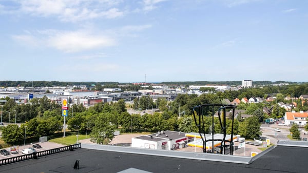 Brf Körsbärslunden Utsikt från takterrass