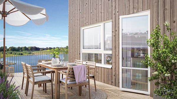 4:a med villakänsla och egen takterrass