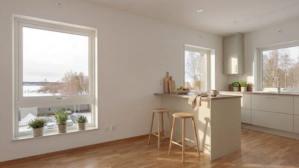 Rymlig hörnlägenhet med stor balkong