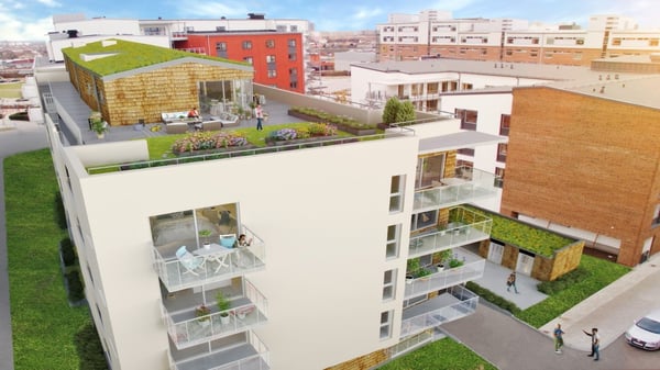 Takterrass på hus