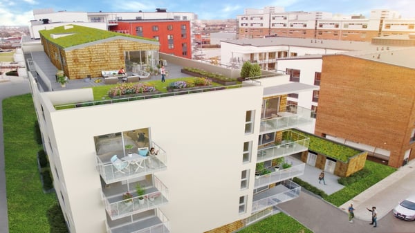 Takterrass på hus