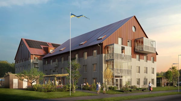 4:a med uteplats och inglasad balkong